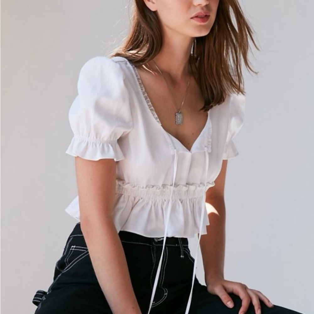 Lioness White Puff Sleeve Blouse